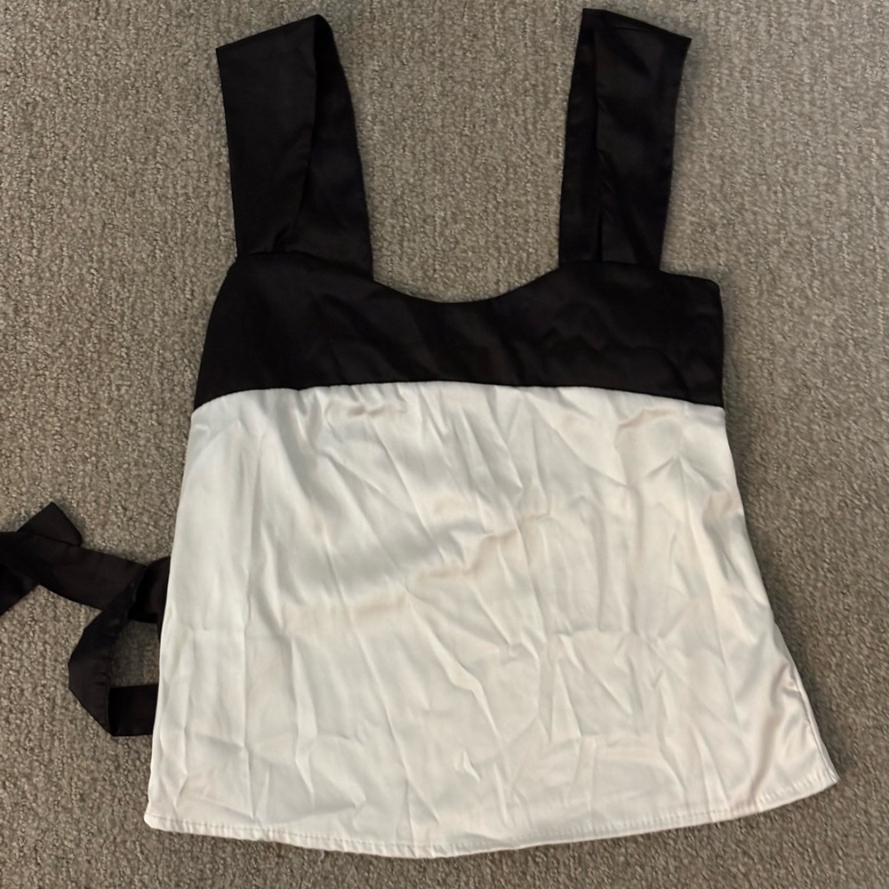 Elegant Black and White Women's Top